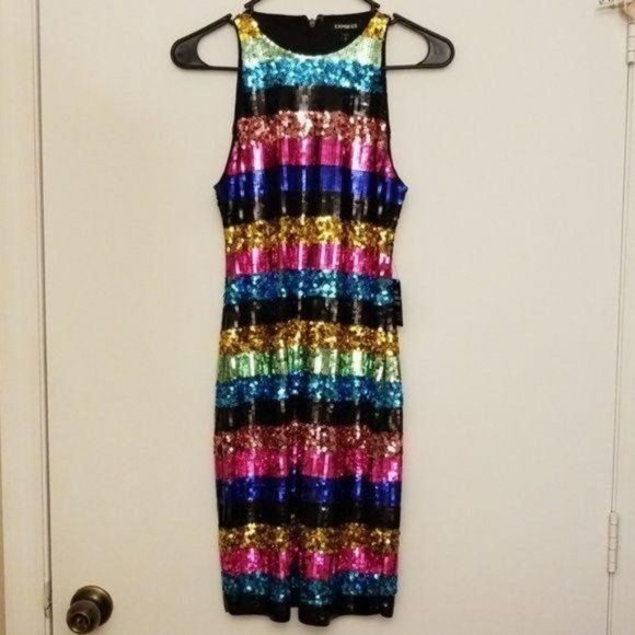 2 FOR 85 Express sequined party dress XS - Picture 2 of 8